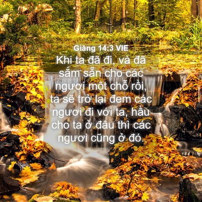 Picture 04 - Giăng 14:3 VIE - Khi ta đã đi, và đã sắm sẵn cho các - Bible Verse Picture