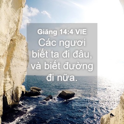 Picture 04 - Giăng 14:4 VIE - Các ngươi biết ta đi đâu, và biết - Bible Verse Picture