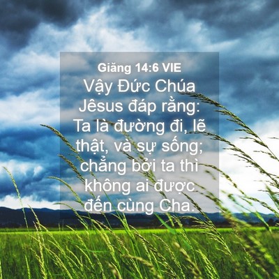 Picture 04 - Giăng 14:6 VIE - Vậy Đức Chúa Jêsus đáp rằng: Ta là - Bible Verse Picture