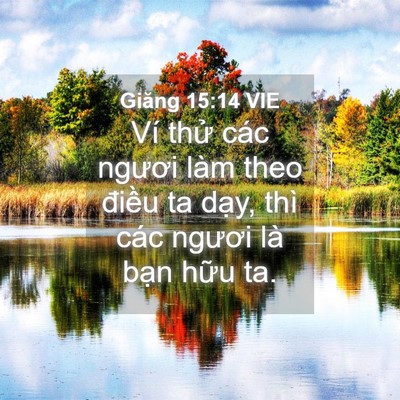 Picture 04 - Giăng 15:14 VIE - Ví thử các ngươi làm theo điều ta - Bible Verse Picture