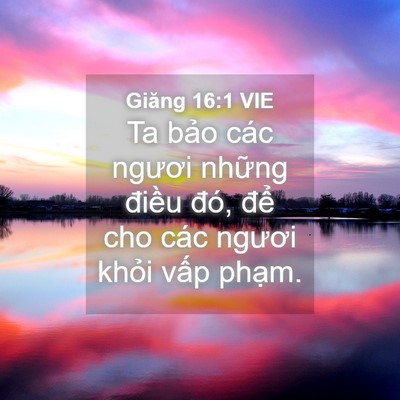 Picture 04 - Giăng 16:1 VIE - Ta bảo các ngươi những điều đó, để - Bible Verse Picture