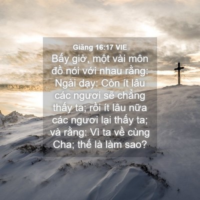 Picture 04 - Giăng 16:17 VIE - Bấy giờ, một vài môn đồ nói với - Bible Verse Picture