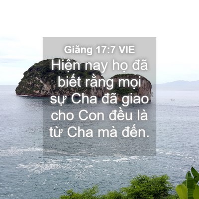 Picture 04 - Giăng 17:7 VIE - Hiện nay họ đã biết rằng mọi sự Cha - Bible Verse Picture