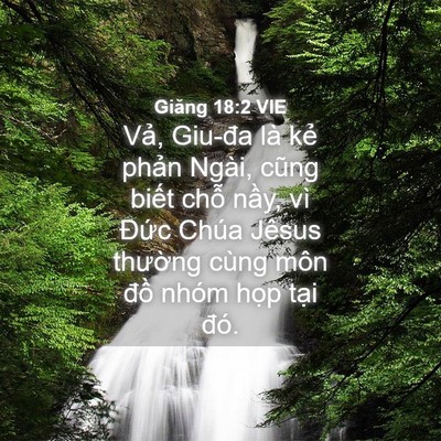 Picture 04 - Giăng 18:2 VIE - Vả, Giu-đa là kẻ phản Ngài, cũng biết - Bible Verse Picture
