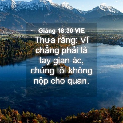 Picture 04 - Giăng 18:30 VIE - Thưa rằng: Ví chẳng phải là tay gian - Bible Verse Picture