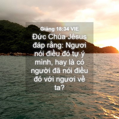 Picture 04 - Giăng 18:34 VIE - Đức Chúa Jêsus đáp rằng: Ngươi nói - Bible Verse Picture