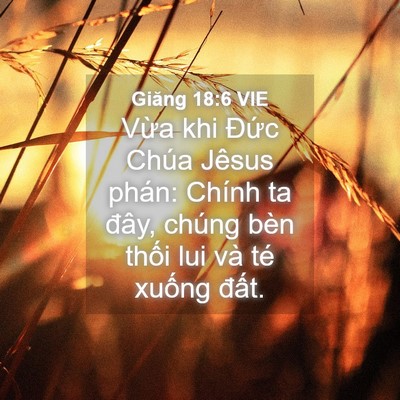 Picture 04 - Giăng 18:6 VIE - Vừa khi Đức Chúa Jêsus phán: Chính ta - Bible Verse Picture