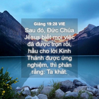 Picture 04 - Giăng 19:28 VIE - Sau đó, Đức Chúa Jêsus biết mọi việc - Bible Verse Picture
