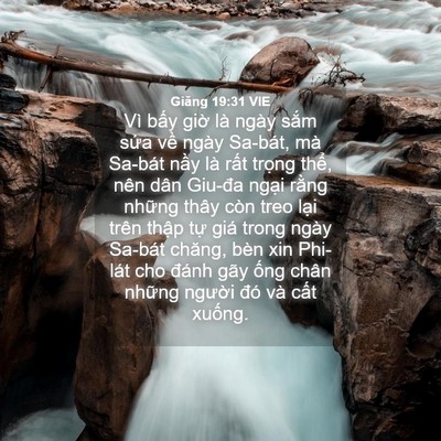 Picture 04 - Giăng 19:31 VIE - Vì bấy giờ là ngày sắm sửa về ngày - Bible Verse Picture