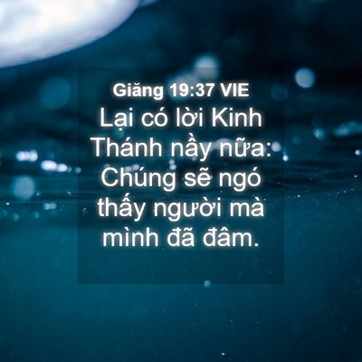 Picture 04 - Giăng 19:37 VIE - Lại có lời Kinh Thánh nầy nữa: Chúng - Bible Verse Picture