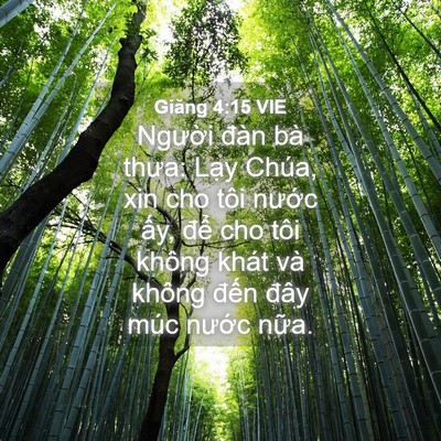 Picture 04 - Giăng 4:15 VIE - Người đàn bà thưa: Lạy Chúa, xin cho - Bible Verse Picture