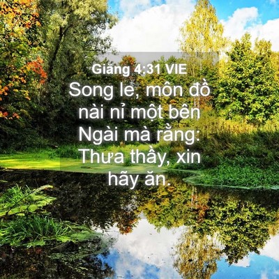 Picture 04 - Giăng 4:31 VIE - Song le, môn đồ nài nỉ một bên Ngài - Bible Verse Picture