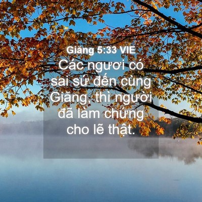 Picture 04 - Giăng 5:33 VIE - Các ngươi có sai sứ đến cùng Giăng, - Bible Verse Picture