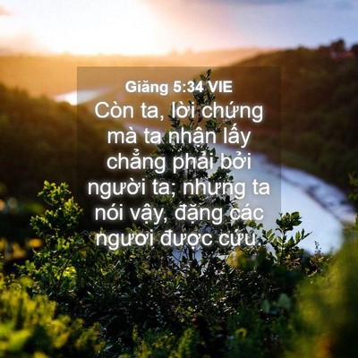 Picture 04 - Giăng 5:34 VIE - Còn ta, lời chứng mà ta nhận lấy - Bible Verse Picture