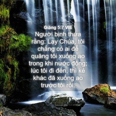 Picture 04 - Giăng 5:7 VIE - Người bịnh thưa rằng: Lạy Chúa, tôi - Bible Verse Picture