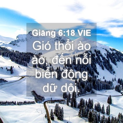 Picture 04 - Giăng 6:18 VIE - Gió thổi ào ào, đến nỗi biển động - Bible Verse Picture