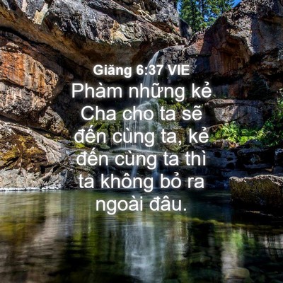 Picture 04 - Giăng 6:37 VIE - Phàm những kẻ Cha cho ta sẽ đến cùng - Bible Verse Picture