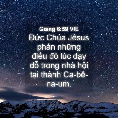 Picture 04 - Giăng 6:59 VIE - Đức Chúa Jêsus phán những điều đó - Bible Verse Picture