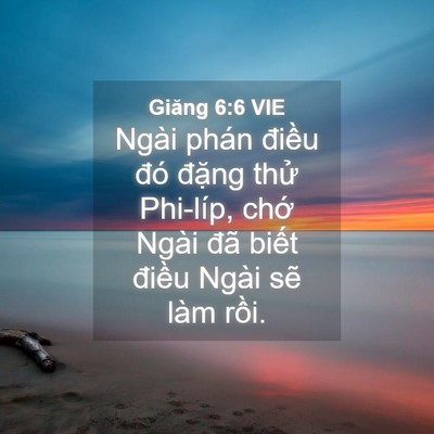 Picture 04 - Giăng 6:6 VIE - Ngài phán điều đó đặng thử Phi-líp, - Bible Verse Picture