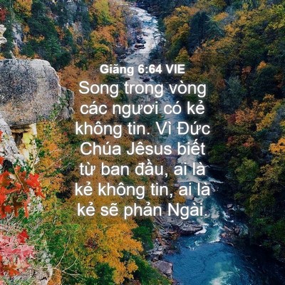 Picture 04 - Giăng 6:64 VIE - Song trong vòng các ngươi có kẻ không - Bible Verse Picture