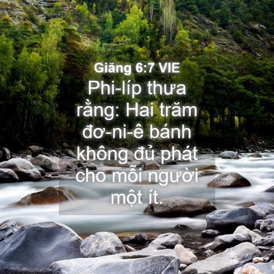 Picture 04 - Giăng 6:7 VIE - Phi-líp thưa rằng: Hai trăm đơ-ni-ê bánh - Bible Verse Picture
