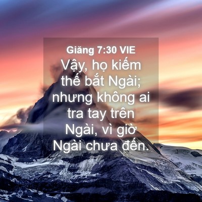 Picture 04 - Giăng 7:30 VIE - Vậy, họ kiếm thế bắt Ngài; nhưng - Bible Verse Picture