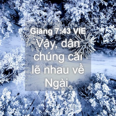 Picture 04 - Giăng 7:43 VIE - Vậy, dân chúng cãi lẽ nhau về - Bible Verse Picture