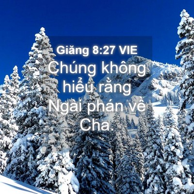 Picture 04 - Giăng 8:27 VIE - Chúng không hiểu rằng Ngài phán về - Bible Verse Picture