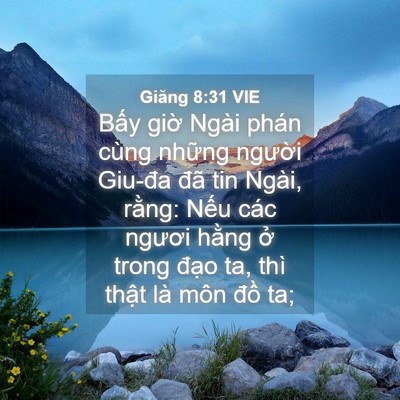 Picture 04 - Giăng 8:31 VIE - Bấy giờ Ngài phán cùng những người - Bible Verse Picture