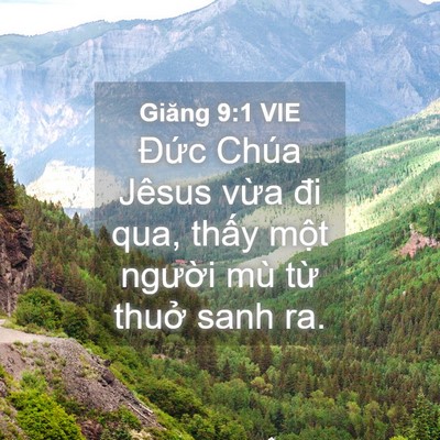 Picture 04 - Giăng 9:1 VIE - Đức Chúa Jêsus vừa đi qua, thấy một - Bible Verse Picture