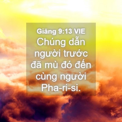 Picture 04 - Giăng 9:13 VIE - Chúng dẫn người trước đã mù đó - Bible Verse Picture