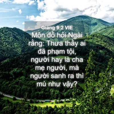 Picture 04 - Giăng 9:2 VIE - Môn đồ hỏi Ngài rằng: Thưa thầy ai - Bible Verse Picture