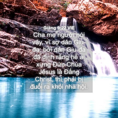 Picture 04 - Giăng 9:22 VIE - Cha mẹ người nói vậy, vì sợ dân - Bible Verse Picture