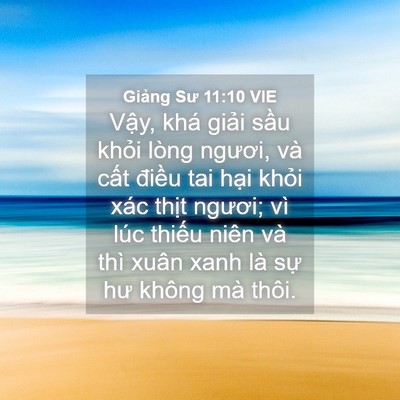 Picture 04 - Giảng Sư 11:10 VIE - Vậy, khá giải sầu khỏi lòng ngươi, - Bible Verse Picture