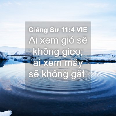 Picture 04 - Giảng Sư 11:4 VIE - Ai xem gió sẽ không gieo; ai xem mây sẽ - Bible Verse Picture