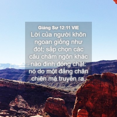 Picture 04 - Giảng Sư 12:11 VIE - Lời của người khôn ngoan giống như - Bible Verse Picture