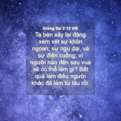 Picture 04 - Giảng Sư 2:12 VIE - Ta bèn xây lại đặng xem xét sự khôn - Bible Verse Picture