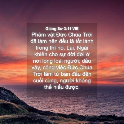 Picture 04 - Giảng Sư 3:11 VIE - Phàm vật Đức Chúa Trời đã làm nên - Bible Verse Picture