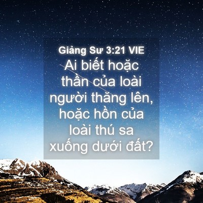 Picture 04 - Giảng Sư 3:21 VIE - Ai biết hoặc thần của loài người - Bible Verse Picture
