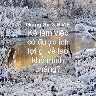 Picture 04 - Giảng Sư 3:9 VIE - Kẻ làm việc có được ích lợi gì về - Bible Verse Picture