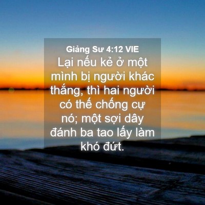 Picture 04 - Giảng Sư 4:12 VIE - Lại nếu kẻ ở một mình bị người - Bible Verse Picture