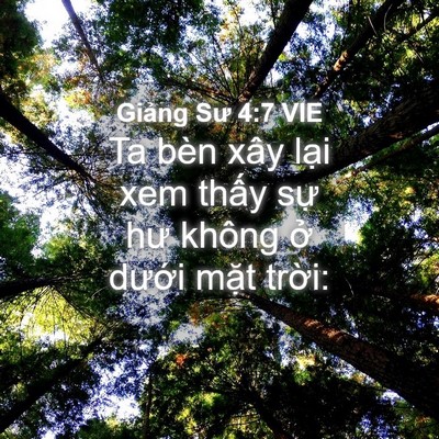 Picture 04 - Giảng Sư 4:7 VIE - Ta bèn xây lại xem thấy sự hư không ở - Bible Verse Picture