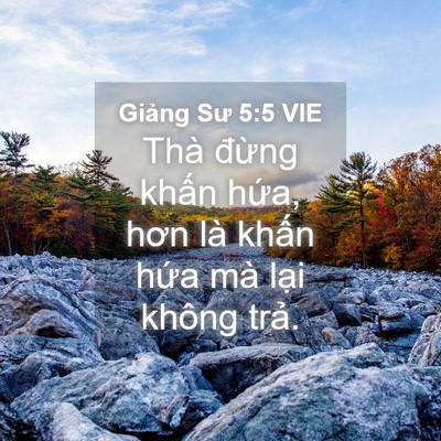 Picture 04 - Giảng Sư 5:5 VIE - Thà đừng khấn hứa, hơn là khấn hứa - Bible Verse Picture