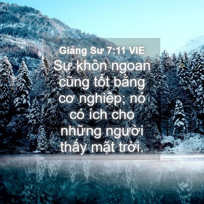 Picture 04 - Giảng Sư 7:11 VIE - Sự khôn ngoan cũng tốt bằng cơ nghiệp; - Bible Verse Picture