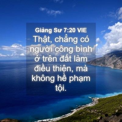 Picture 04 - Giảng Sư 7:20 VIE - Thật, chẳng có người công bình ở - Bible Verse Picture