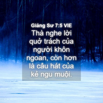 Picture 04 - Giảng Sư 7:5 VIE - Thà nghe lời quở trách của người khôn - Bible Verse Picture