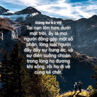 Picture 04 - Giảng Sư 9:3 VIE - Tai nạn lớn hơn dưới mặt trời, ấy - Bible Verse Picture