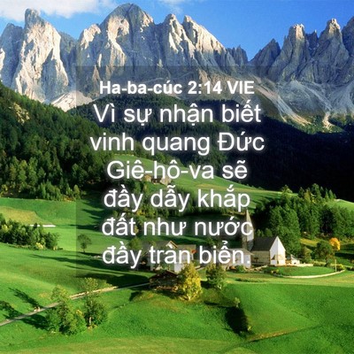 Picture 04 - Ha-ba-cúc 2:14 VIE - Vì sự nhận biết vinh quang Đức - Bible Verse Picture