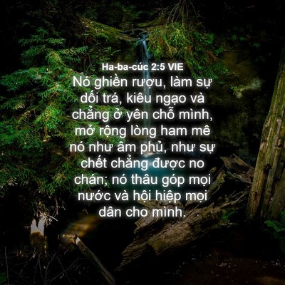 Picture 04 - Ha-ba-cúc 2:5 VIE - Nó ghiền rượu, làm sự dối trá, kiêu - Bible Verse Picture