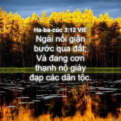 Picture 04 - Ha-ba-cúc 3:12 VIE - Ngài nổi giận bước qua đất; Và đang - Bible Verse Picture